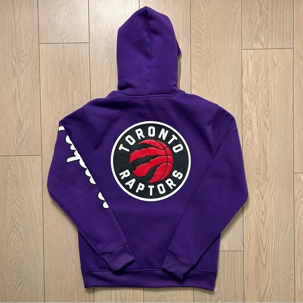 NBA Toronto Raptors Purple Black Basketball Logo Pullover Hoodie Size Medium - Picture 3 of 3
